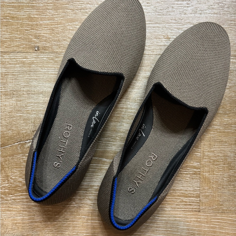Rothy's The Loafer Slip-On Knit Shoe in Mocha